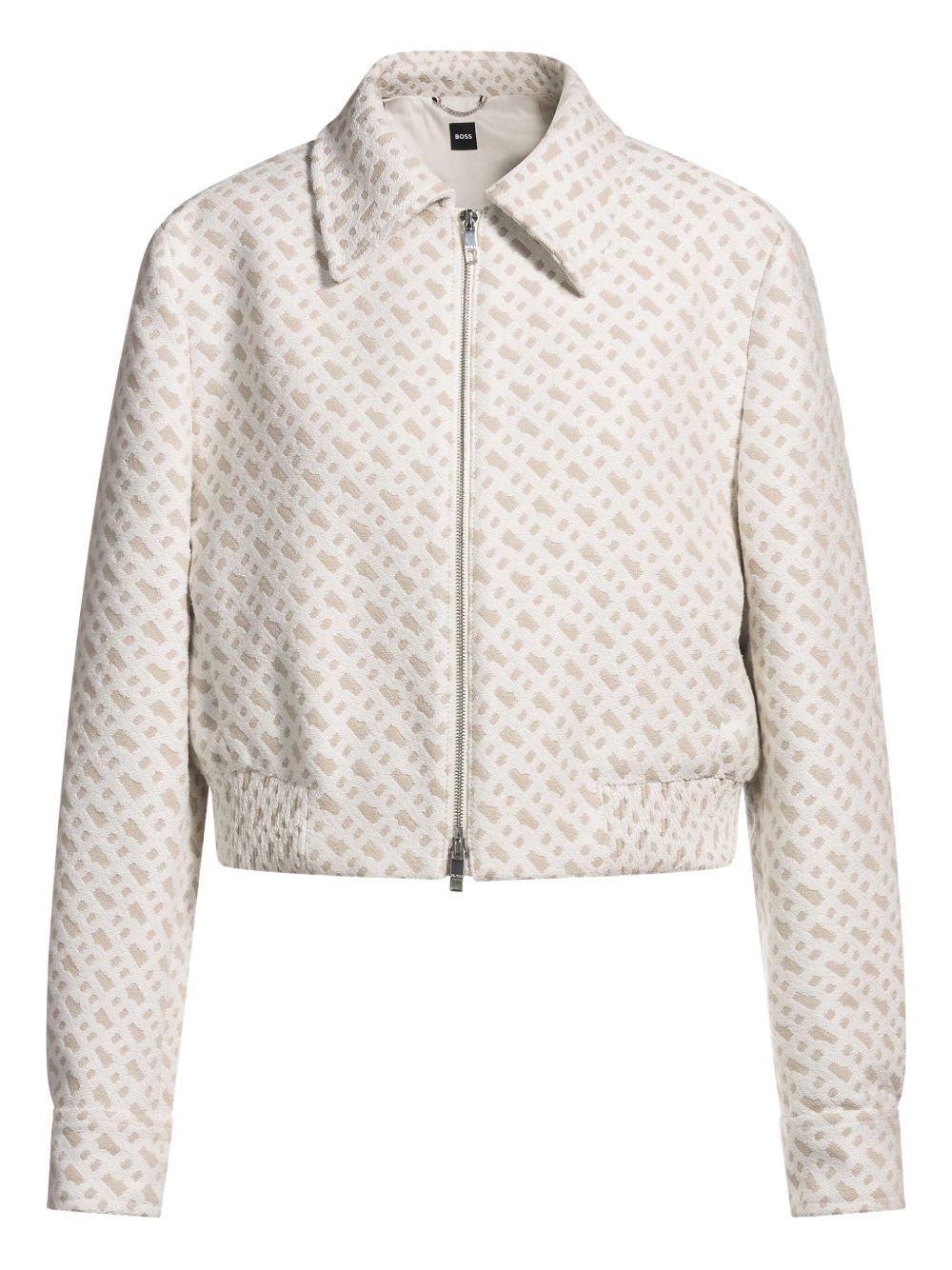 BOSS ジップアップ クロップドジャケット | ホワイト | FARFETCH JP