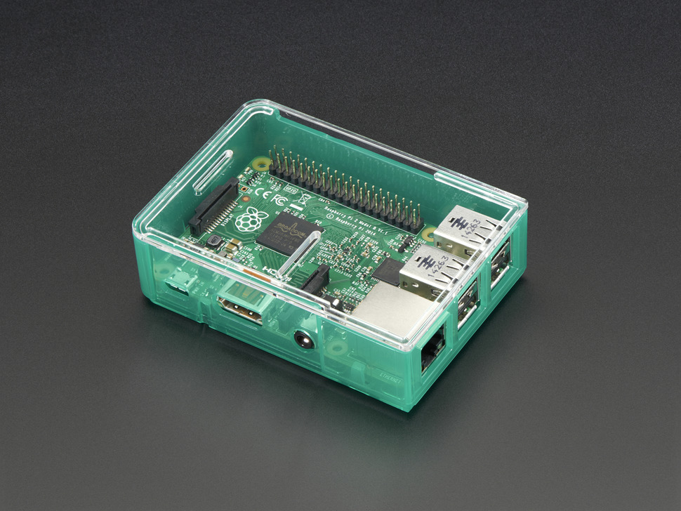 Pi Model B+ / Pi 2 / Pi 3 Case Base - Green : Adafruit Industries