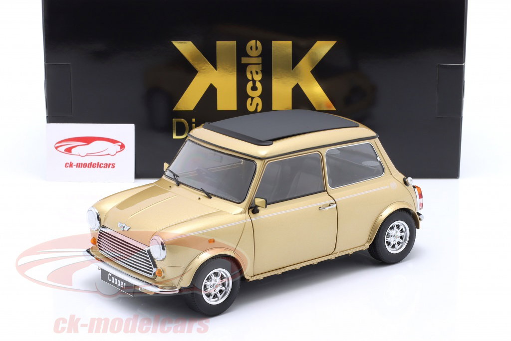 KK-Scale 1:12 Mini Cooper RHD with sunroof gold metallic scale