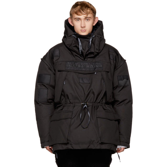 Napa x Martine Rose Black Skidoo Common Pullover Anorak Napa x