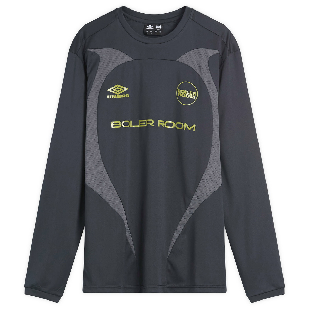 Boiler Room Men's x Umbro Long Sleeve Football Shirt in Blue