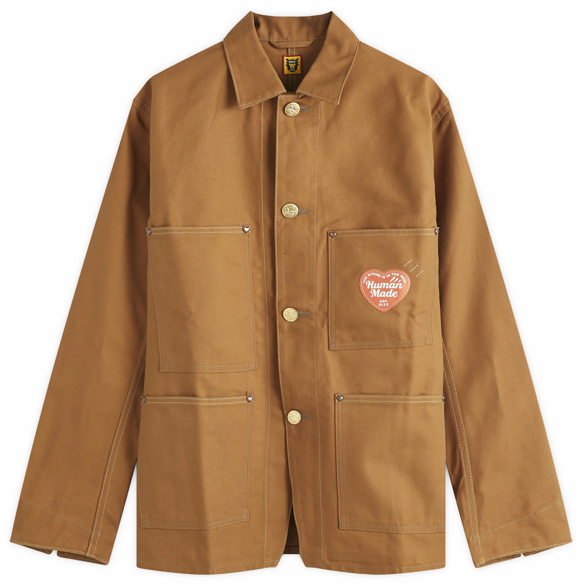 Human Made Men's Duck Coverall Jacket in Brown Human Made