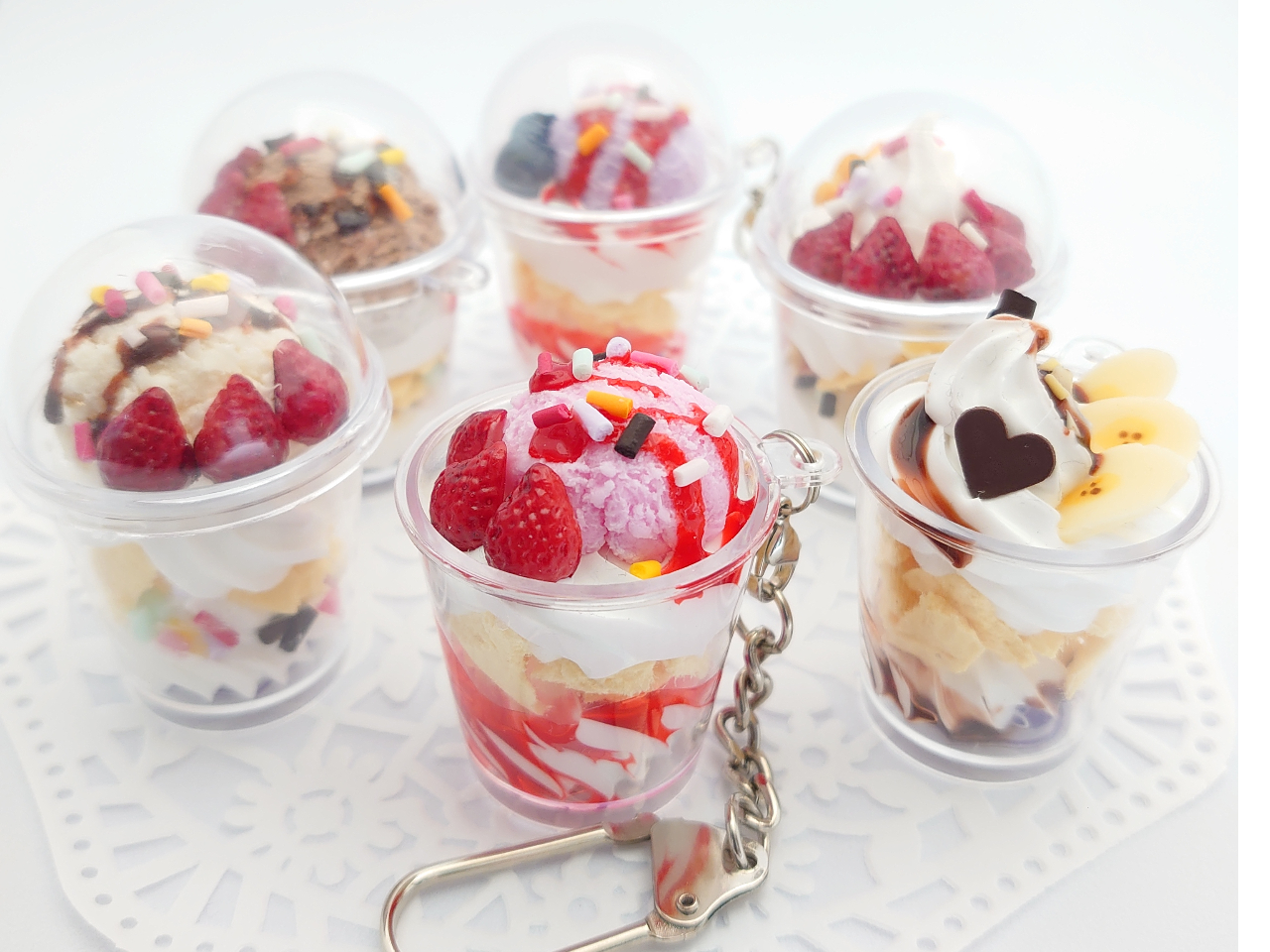 ミニパフェバッグチャーム作り＊滋賀】フェイクスイーツの手作り体験で