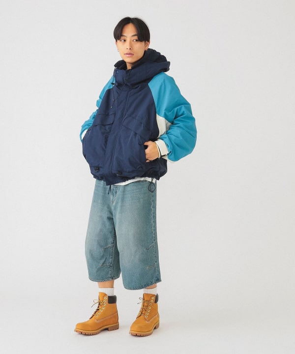 BEAMS（ビームス）3トーン ナイロン フーディジャケット（ブルゾン