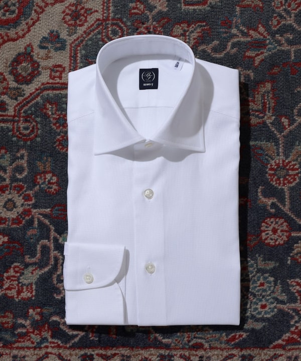 BEAMS F（ビームスF）ロイヤルオックスフォード ワイドカラーシャツ