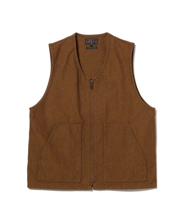 BEAMS PLUS（ビームス プラス）WORK Zip Vest Canvas（トップス ベスト