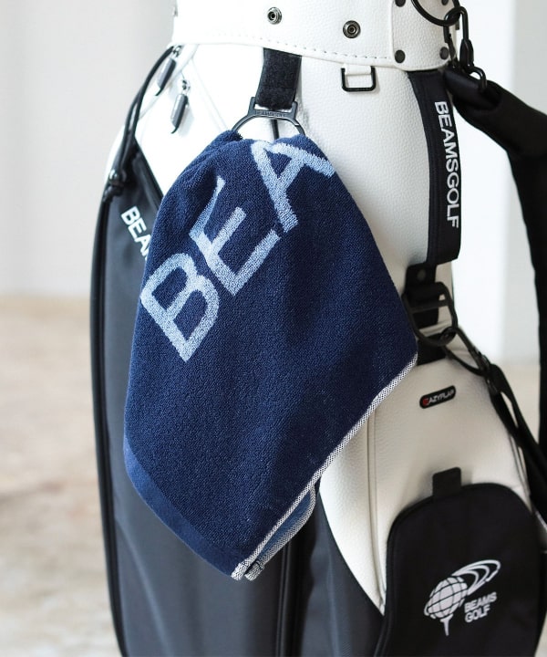 BEAMS GOLF（ビームス ゴルフ）カラビナ付き 今治 ロゴ フェイスタオル