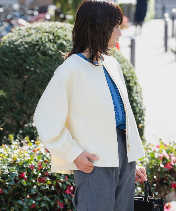 B:MING by BEAMS（ビーミング by ビームス）ノーカラー ブルゾン