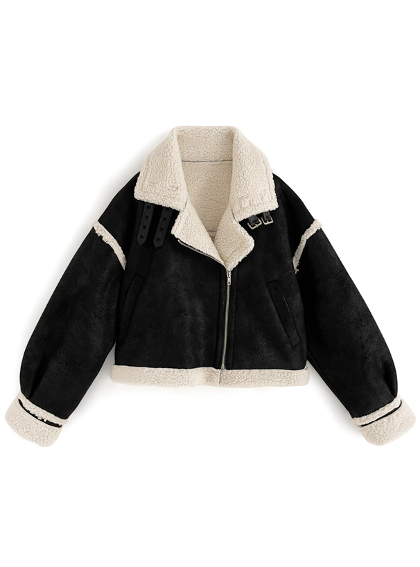 フェイクムートンライダースジャケット[k9178d] | レディース