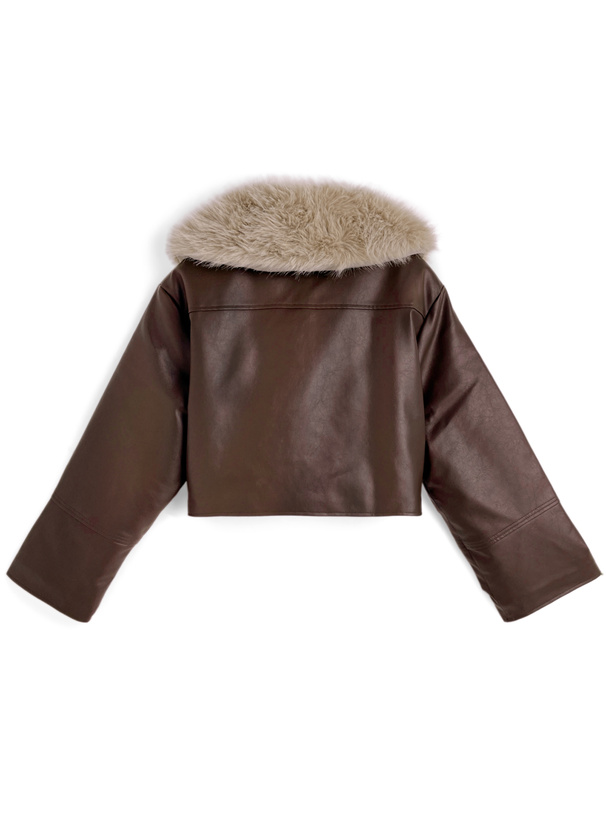 ファーレザーリボンジャケット[ze923] | レディースファッション通販の