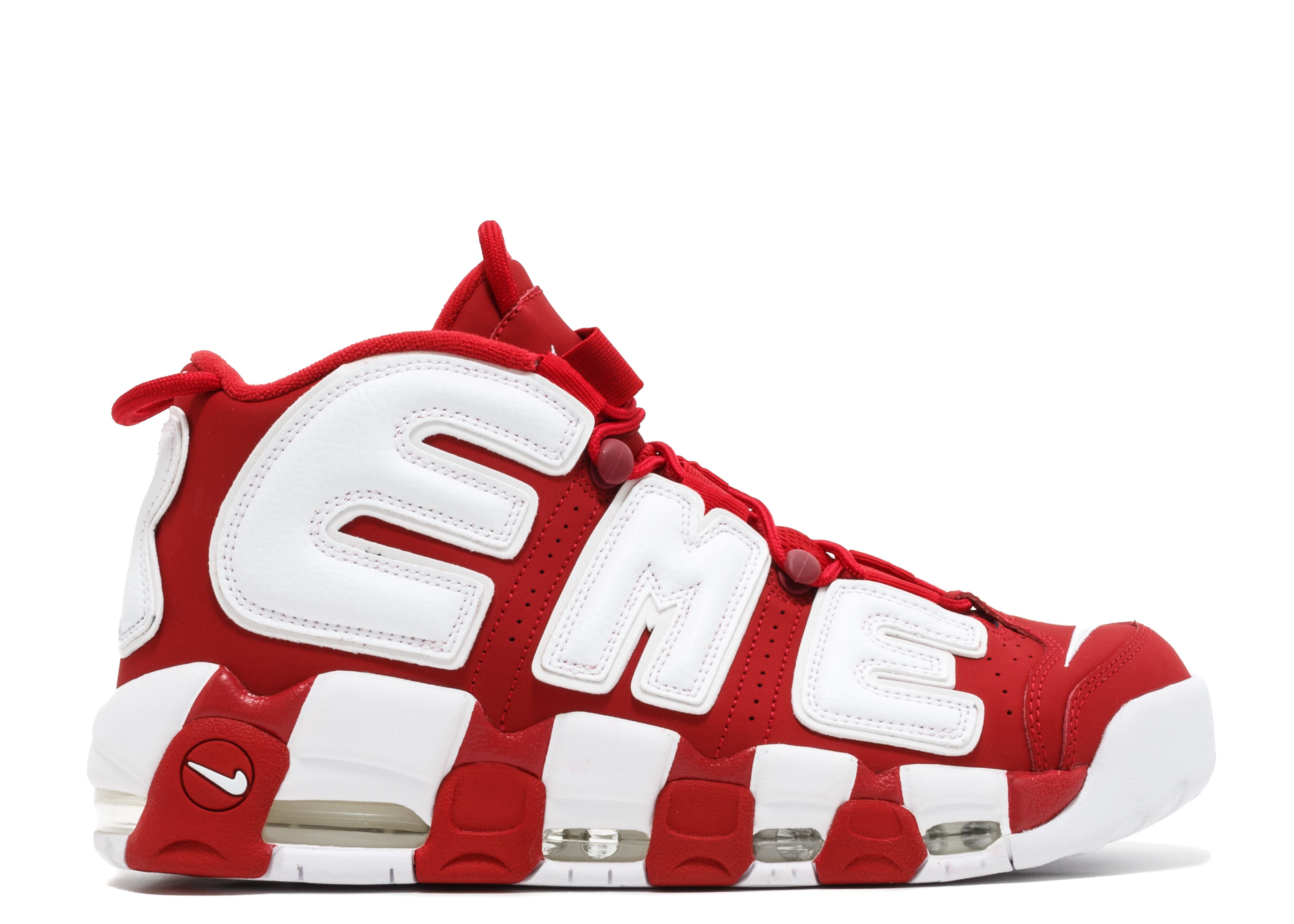 Supreme X Air More Uptempo 'Red' - Nike - 902290 600 - varsity red