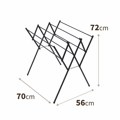 天馬 ポーリッシュ ブラック物干し タオルスタンド PSBK－03 ブラック