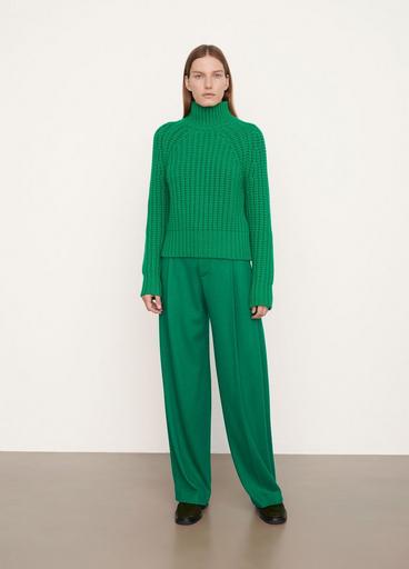 Wool and Cashmere Textured Turtleneck Sweater in Vince Products