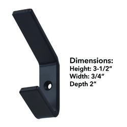 Mastercraft® Matte Black Rustic Metal Double Utility Hook at Menards®