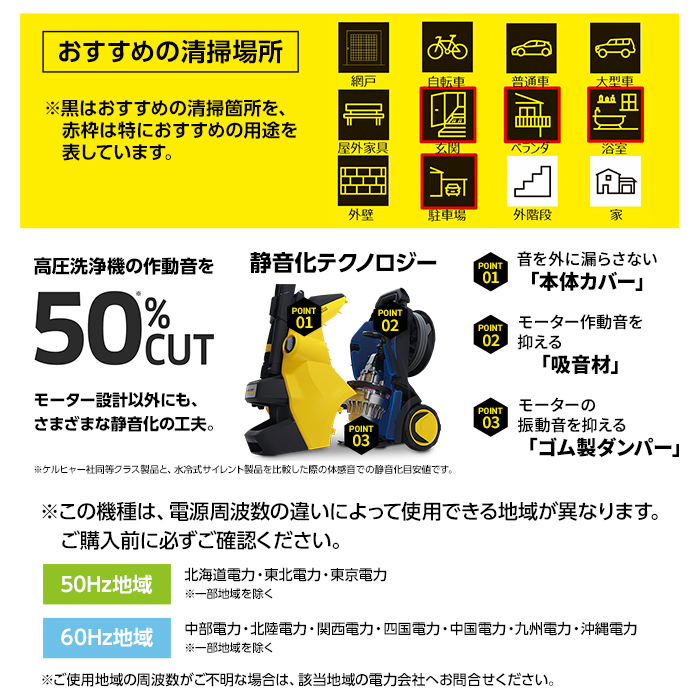 KARCHER(ケルヒャー) 高圧洗浄機 K3サイレントプラス60Hz(西日本