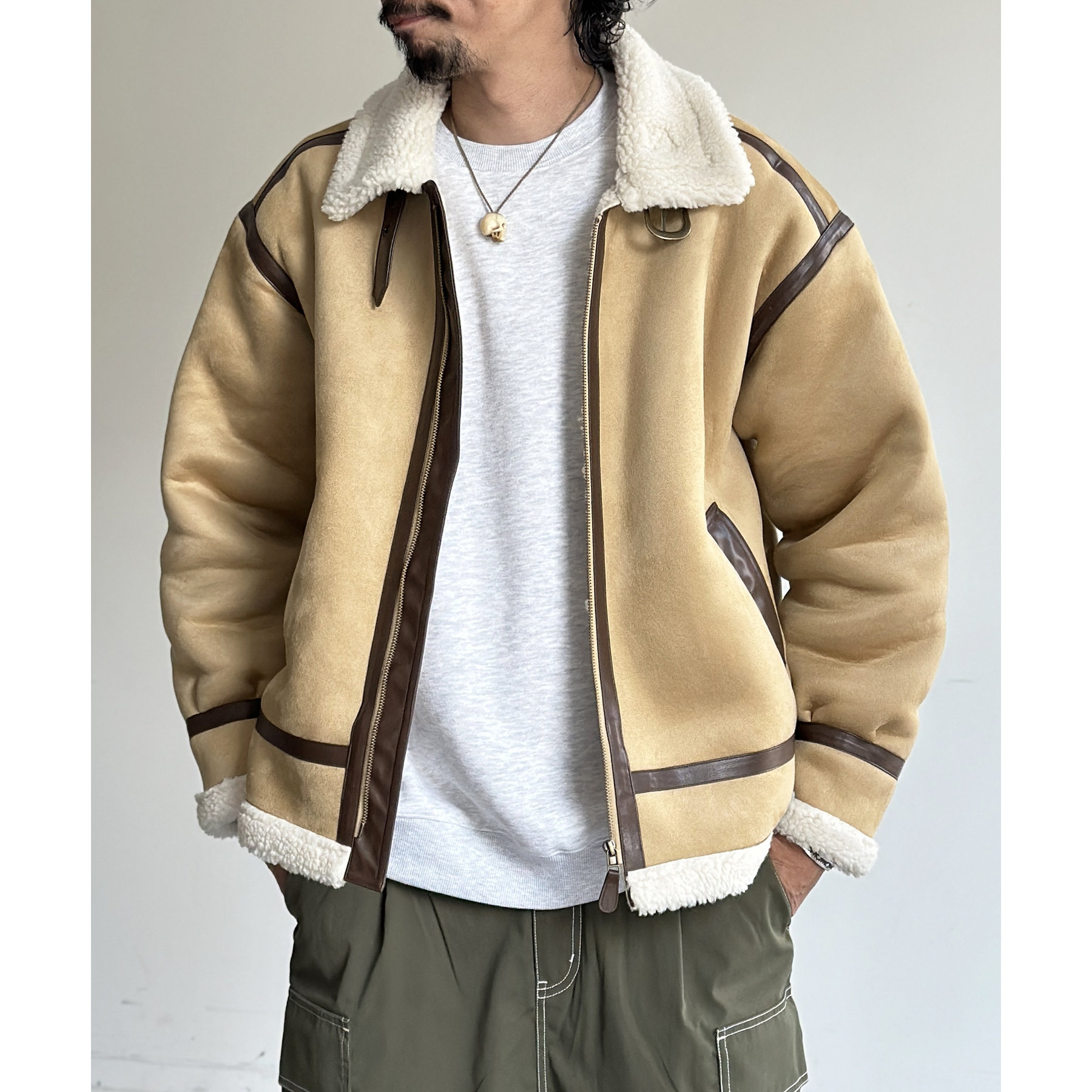 B-3フェイクムートンジャケット | ファッション通販サイト NUGU