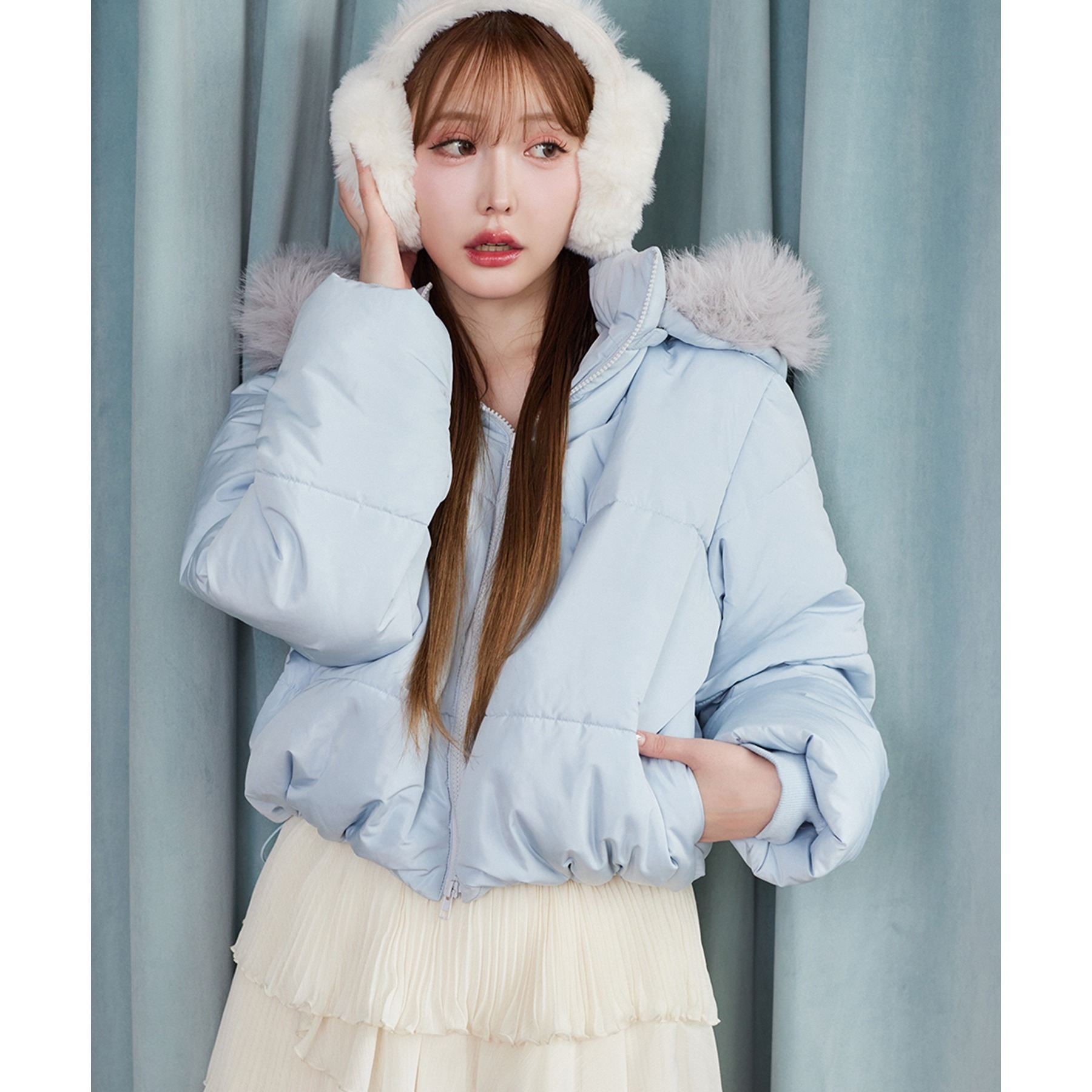 ファー付きショートフェイクダウン | ファッション通販サイト NUGU