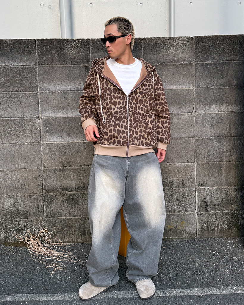 レオパードジップアップパーカー | ファッション通販サイト NUGU