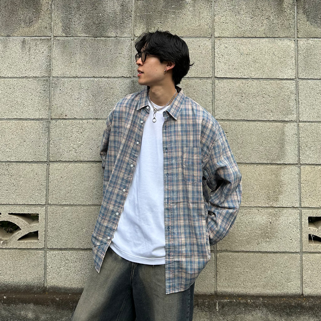 オーバーサイズマドラスチェックシャツ | ファッション通販サイト NUGU