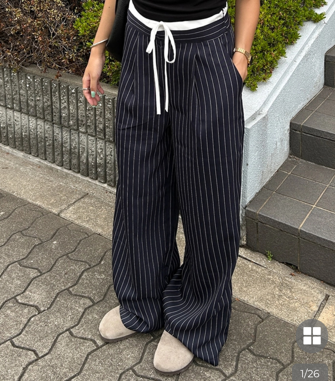 ユニークストライプスラックス | ファッション通販サイト NUGU