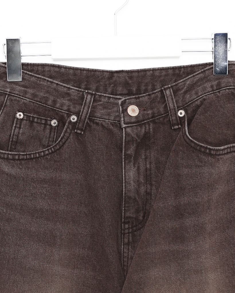 ブラウンワイドデニムパンツ | ファッション通販サイト NUGU