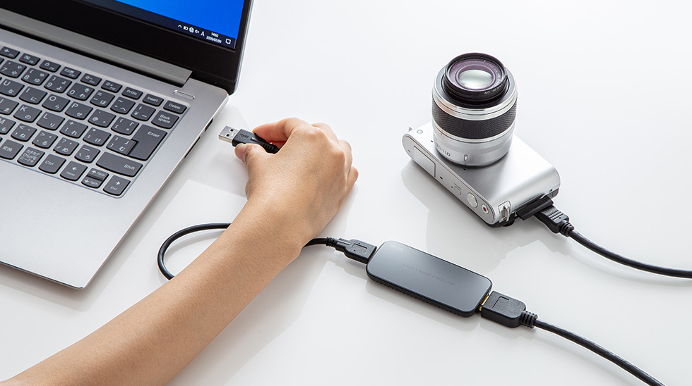 USB-CVHDUVC1【USB-HDMIカメラアダプタ（USB3.2 Gen1）】HDMI出力映像