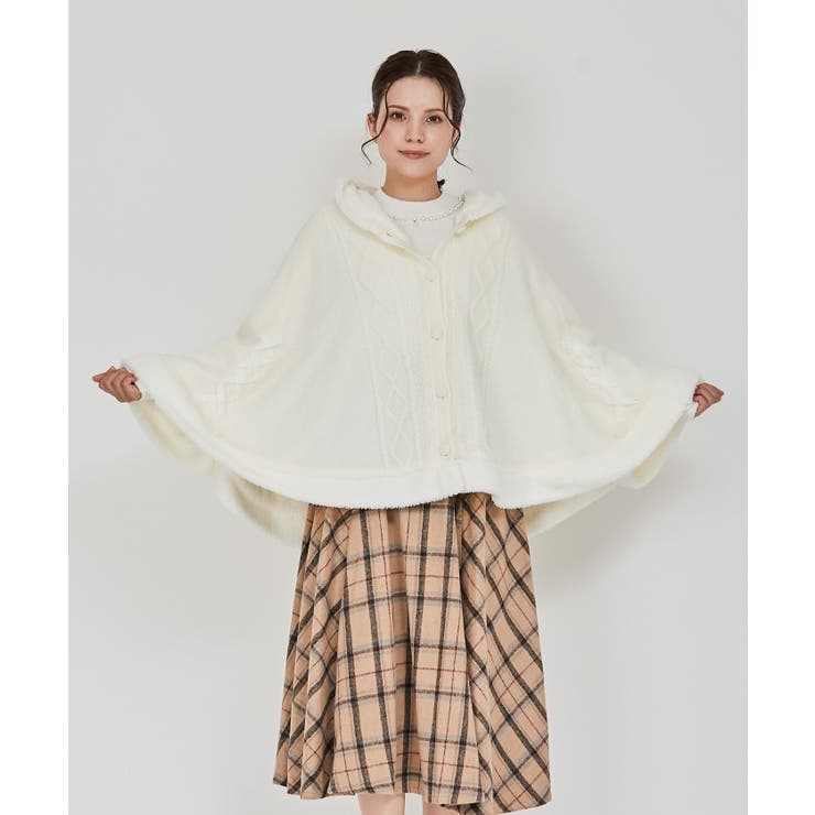 編み上げ裏ボアニットポンチョ[品番：IGAW0004355]｜axes femme