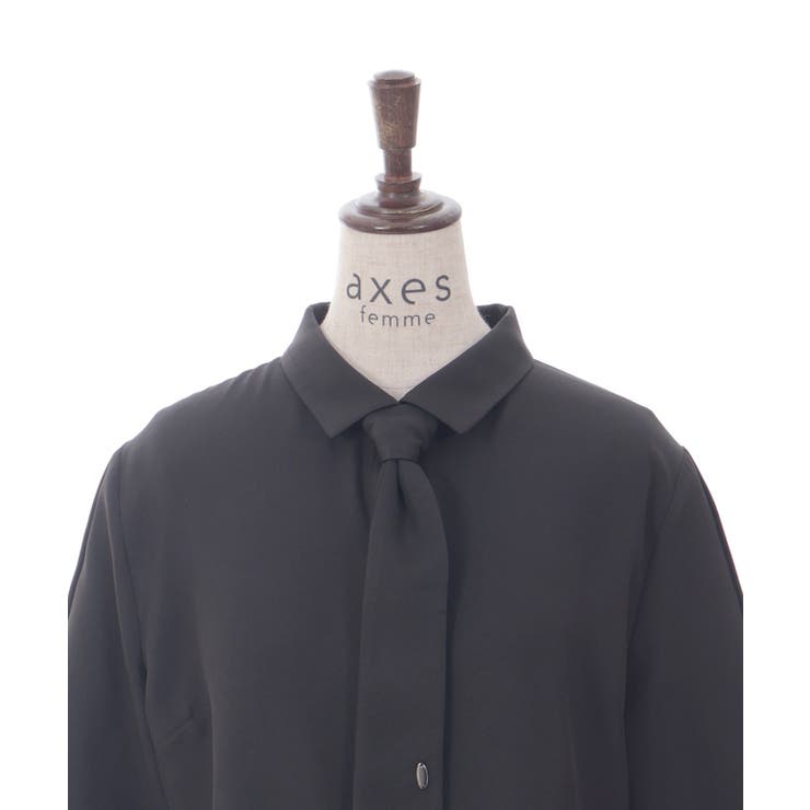 ネクタイセットシャツブラウス[品番：IGAW0005873]｜axes femme