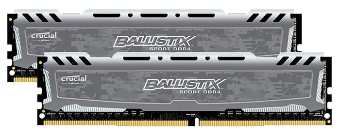 Memória Kit 16GB DDR4 2400MHz (2 x 8GB) Crucial Ballistix Sport LT