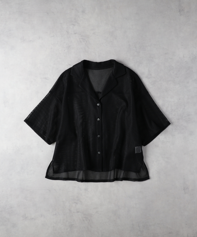 メッシュ開襟シャツ(M オフシロ): トップス｜Right-on公式オンライン