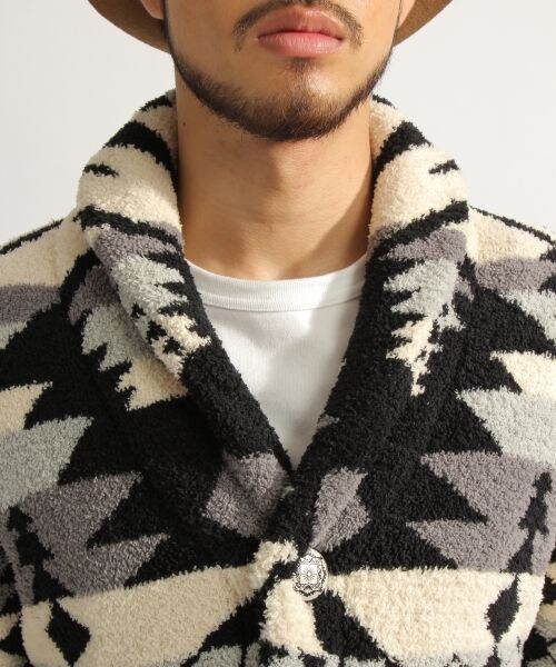 BAYFLOW（ベイフロー）の「シャギーネイティブショールカーディガン