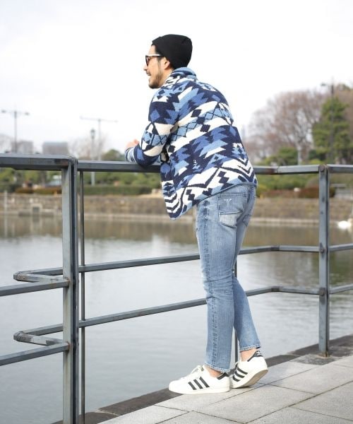 BAYFLOW（ベイフロー）の「シャギーネイティブショールカーディガン