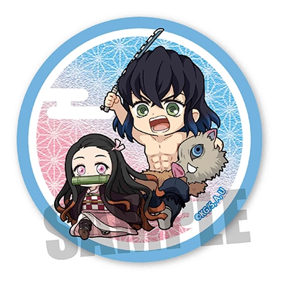 鬼滅の刃 禰豆子といっしょ缶バッジ/伊之助&禰豆子