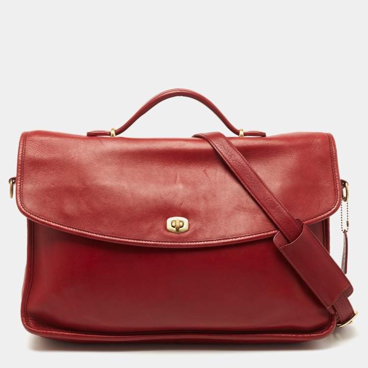Coach Red Leather Lexington Briefcase Bag Coach | TLC US