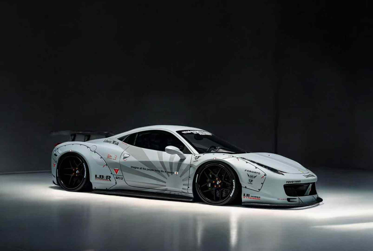 1/18 BBA Ferrari 458 GT 1.0 Liberty Walk LBWK (Fighter Grey) Car