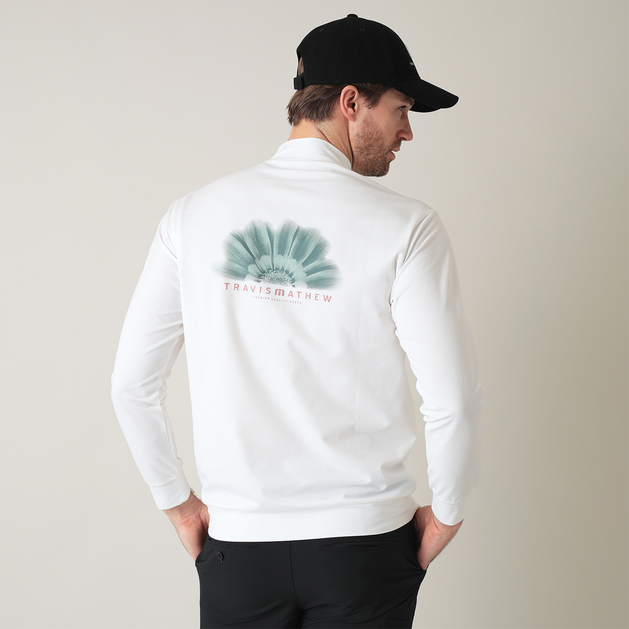 石川遼プロ着用】バックプリント 長袖 モックネック(MENS)