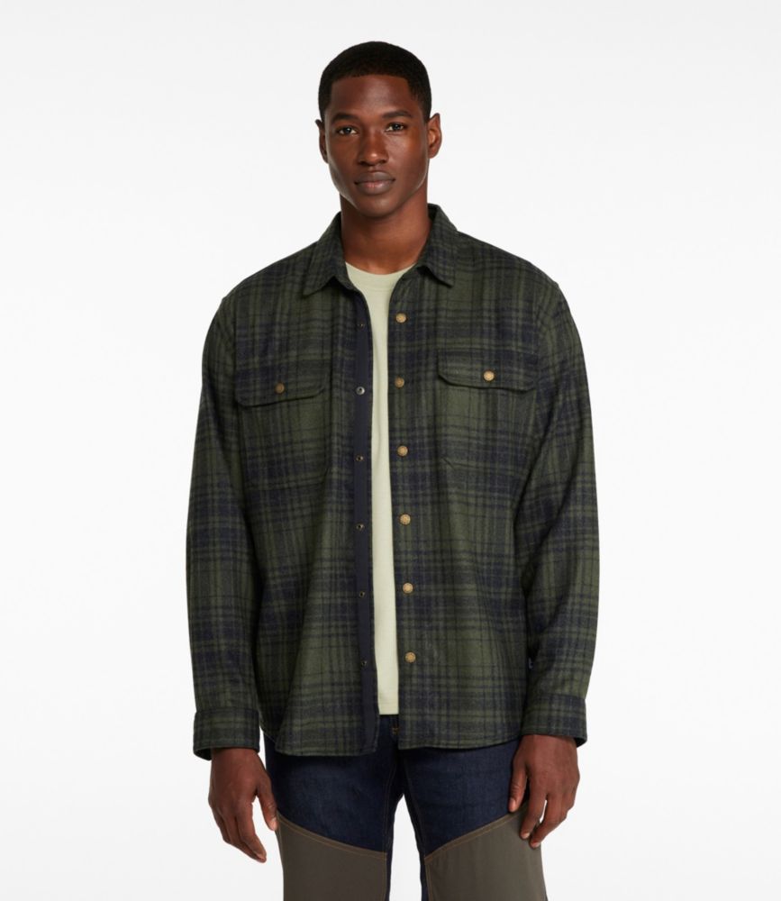 Men's Maine Guide Lightweight Wool Field Shirt, Plaid | Shirts