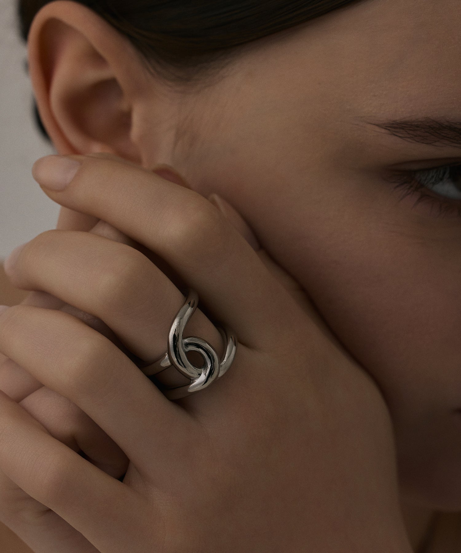 シルバー]ビッグクロスリング