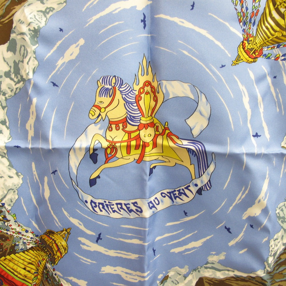 HERMES エルメス カレ90 PRIERES AU VENT 風の中の祈り シルクスカーフ