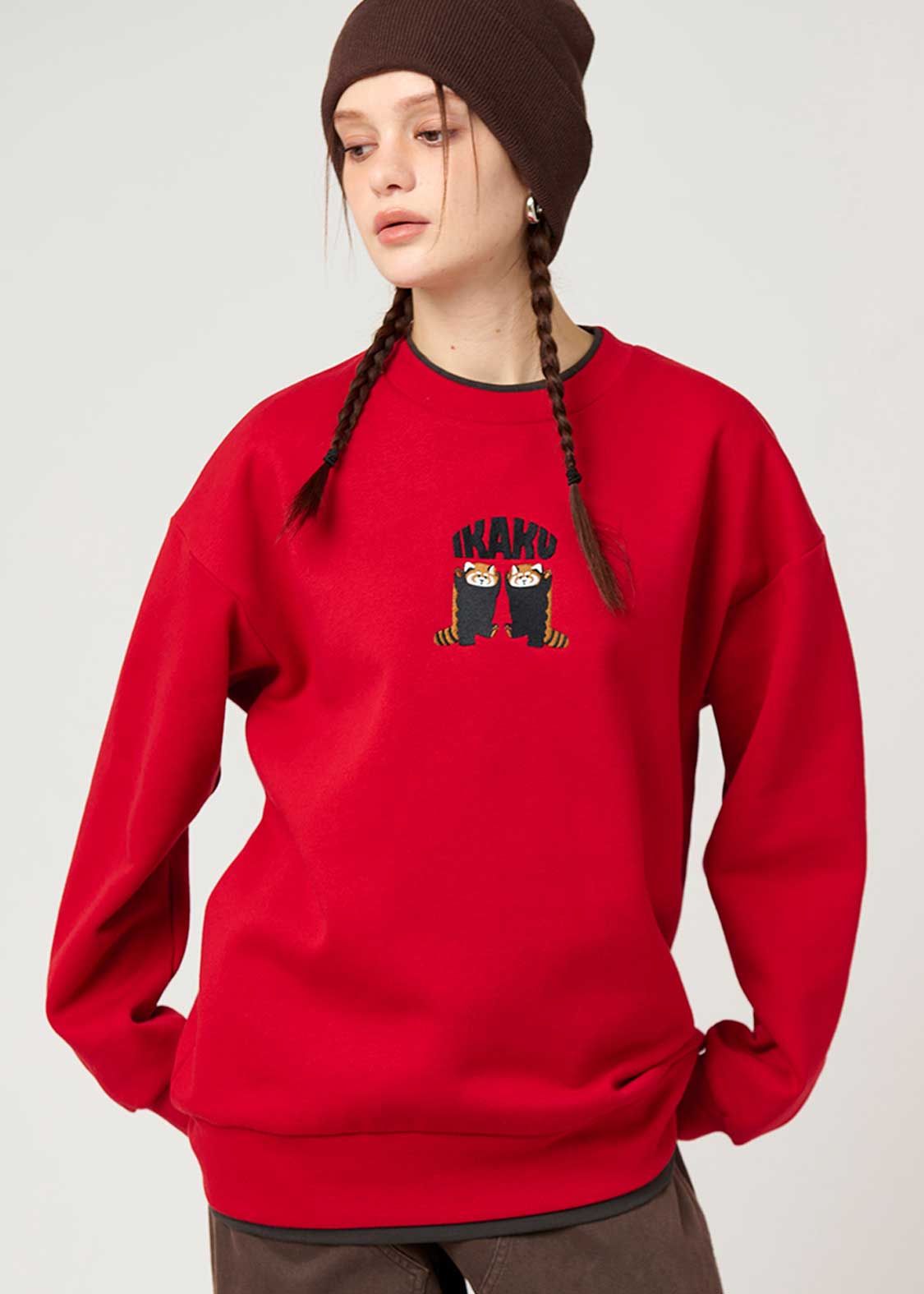 イカクダンス｜裏起毛レイヤードビッグスウェット｜ユニセックス