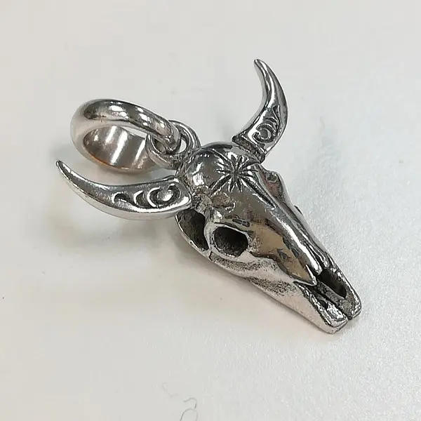 SAAD サード バッファロースカル ペンダントトップ小 シルバー 925 P