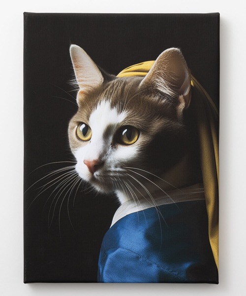 猫 デザイン 世界の名画 壁掛け アートキャンバス（ポスター/アート