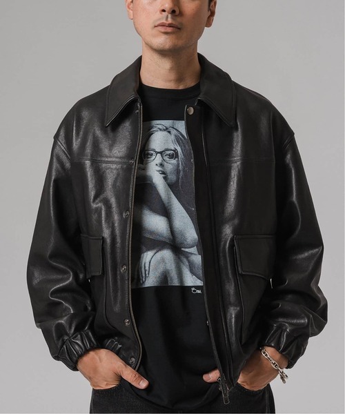 EDIFICE（エディフィス）の「《再入荷》A2 レザーショートブルゾン