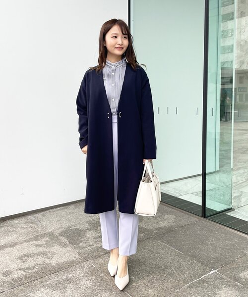 index（インデックス）の「◇REPREVE(R)ダブルクロスノーカラーコート