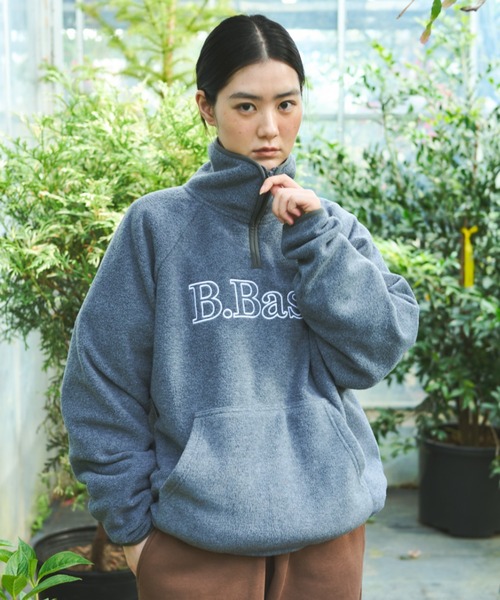 B.Base Framed Stitch Half-Zip Fleece / B.Baseフレームドステッチ