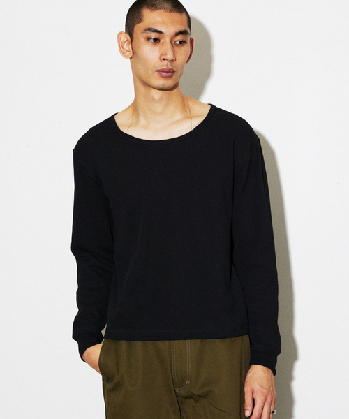 セール】ワイド ネック サーマル ロンT（Tシャツ/カットソー
