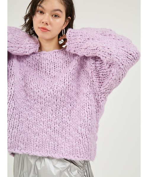 ウール混ハンドニットプルオーバー（ニット/セーター）｜emmi（エミ