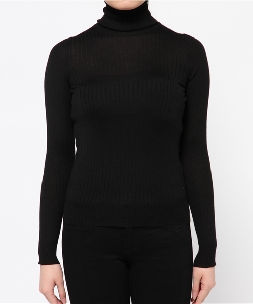 Drawer（ドゥロワー）の「DRAWER カシミヤシルク 18G リブタートル