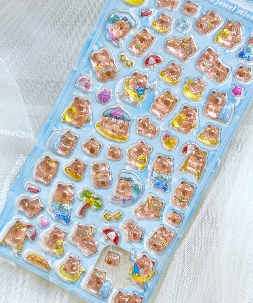 3Dぷっくりカピバラシール（ステッカー/テープ）｜LAC-VERT（ラック