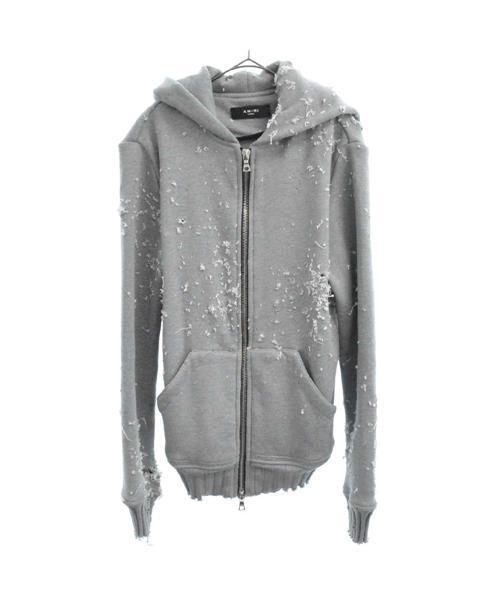 ブランド古着】ショットガン ダメージ加工ジップアップパーカー